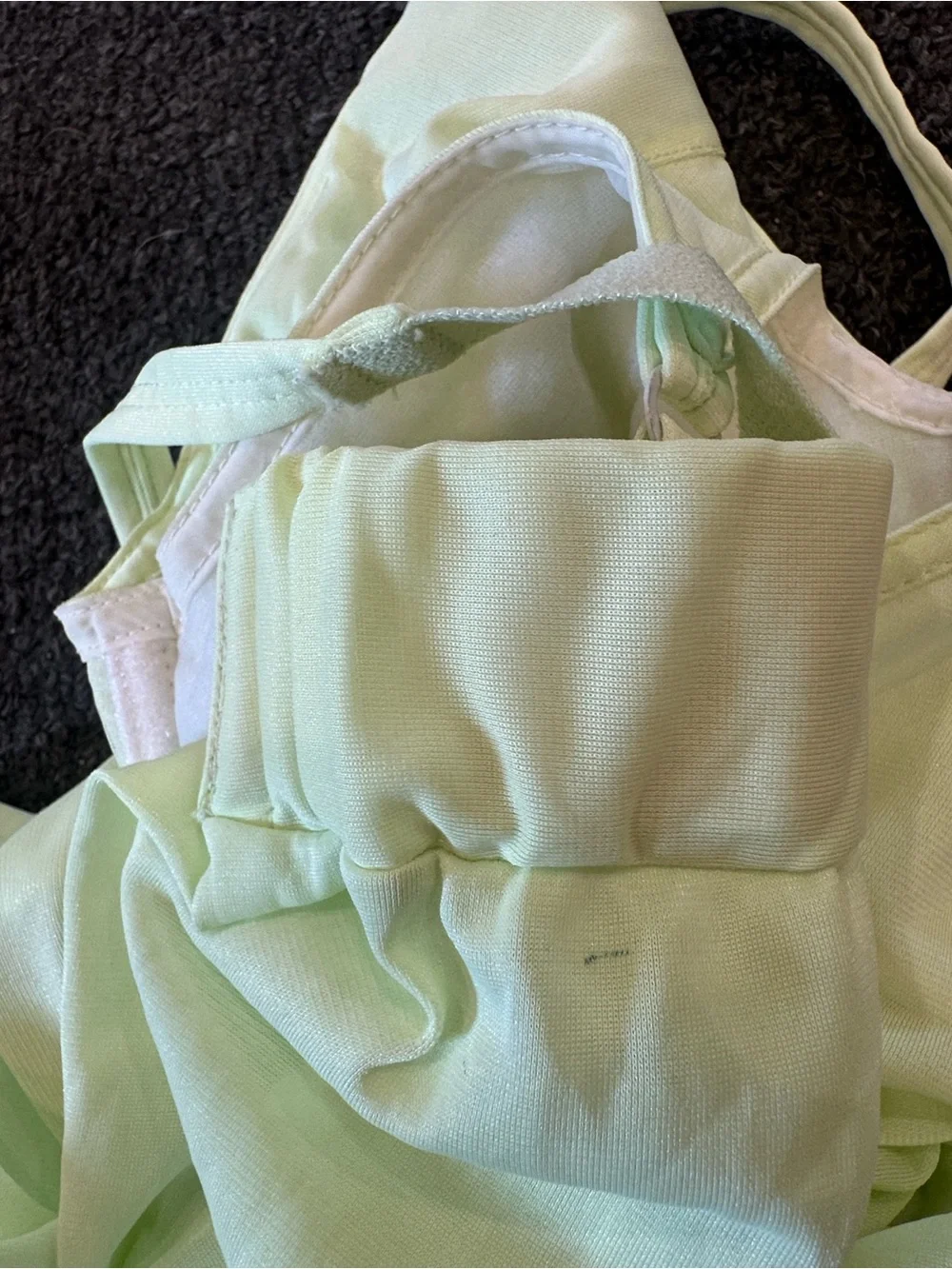 Vintage 80s Formfit Rogers Pale Lime Green Babydoll Underwire Lingerie Dress 36A - Picture 13 of 13